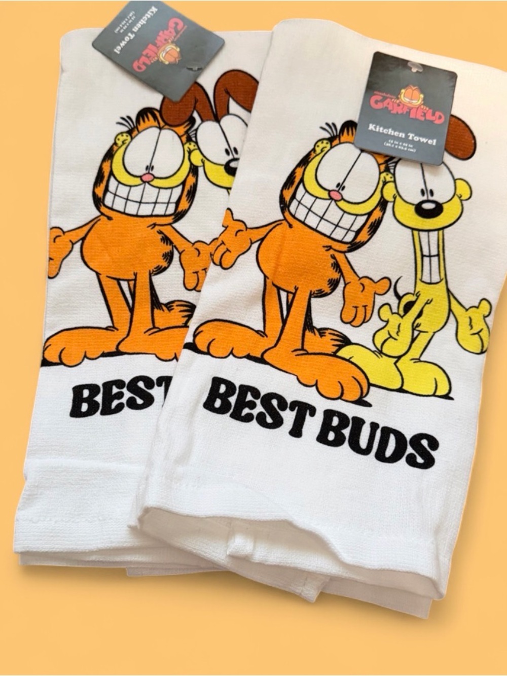 2 NWT Nickelodeon Garfield & Odie Kitchen Towels